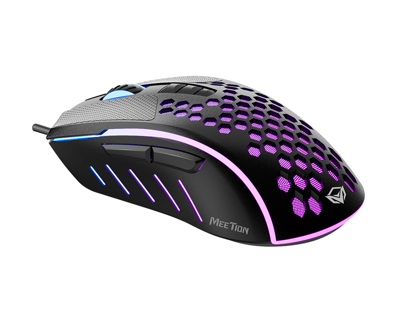 Mouse Gamer Meetion Gm015 Rgb Negro - Imagen 4