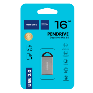 Pendrive Motomo 16 Gb Usb 2.0 Metalico Gris