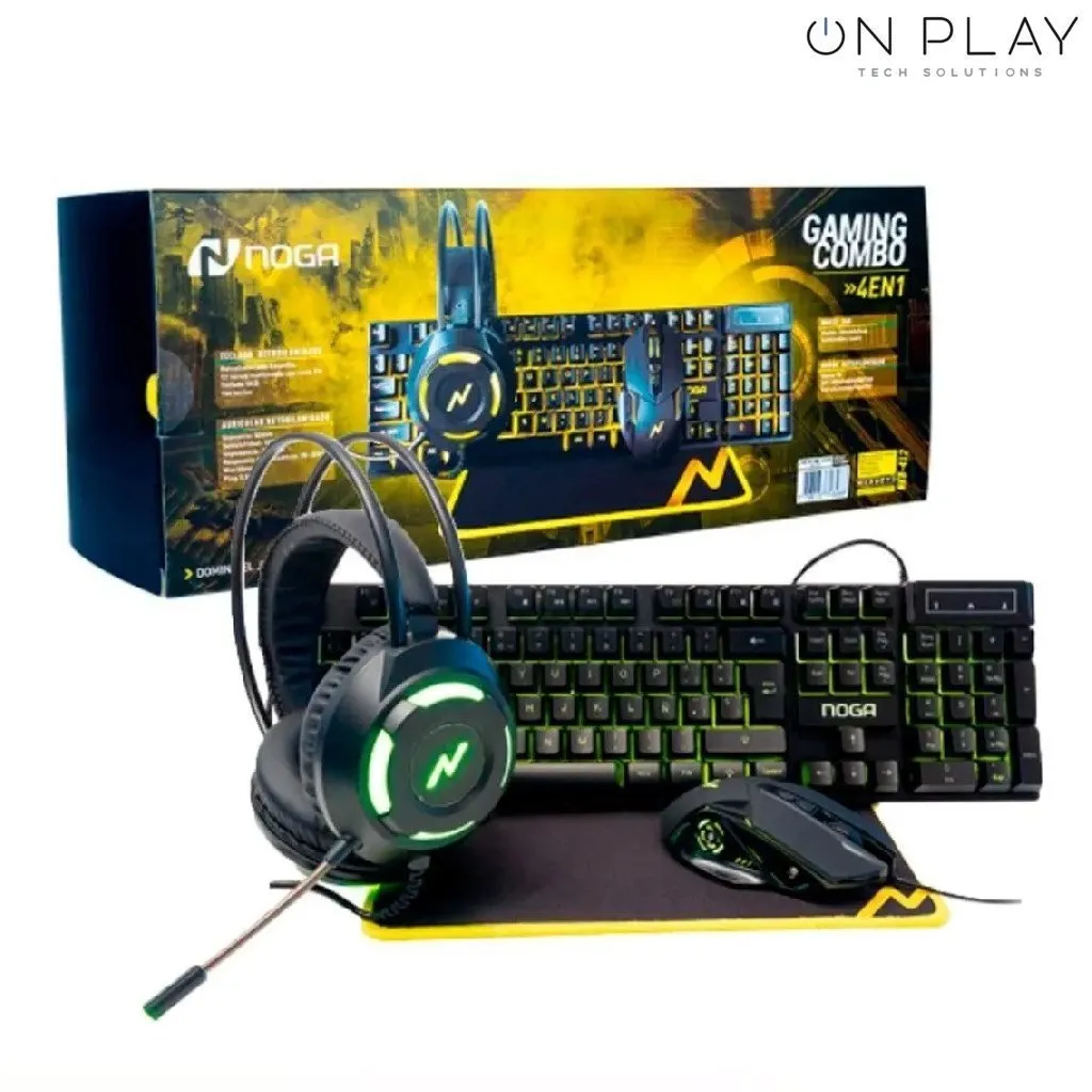 COMBO PC NOGA NKB-412 Teclado Mouse Pad Auricular - Imagen 2