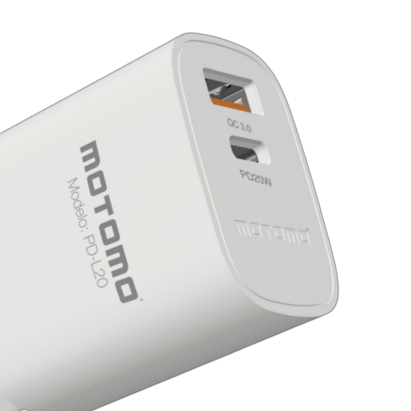 Cargador Rápido Motomo Mo-L20 20w Dual Blanco - Imagen 3