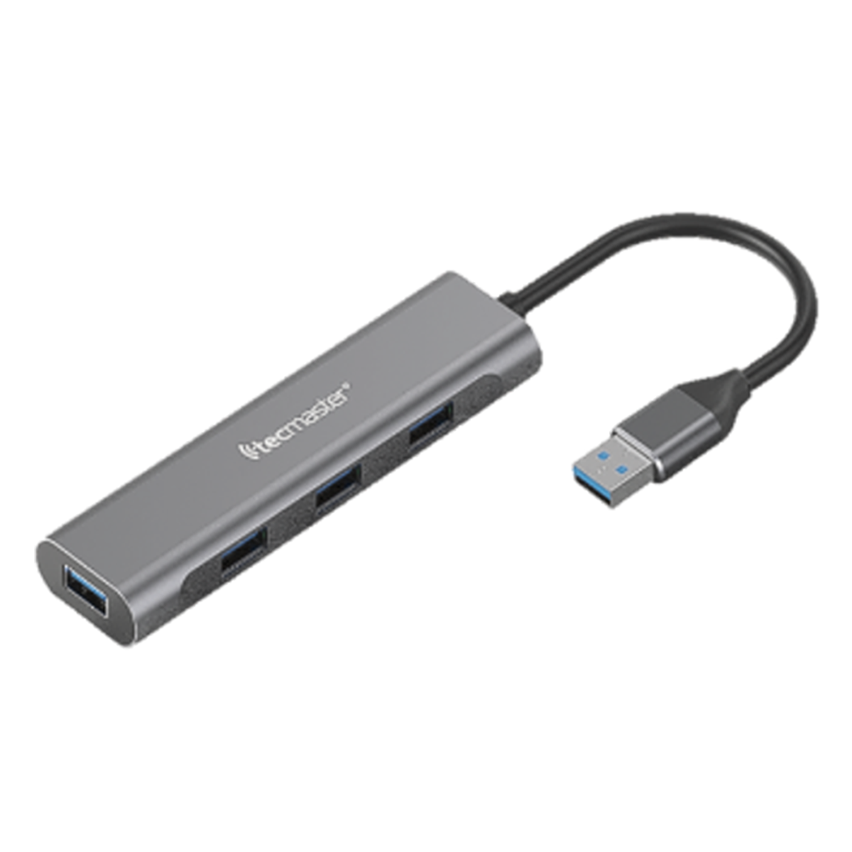 Adaptador Hub Usb 3.0 a Usb 4 Puertos Tecmaster Negro - Imagen 2