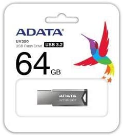 Pendrive Metálico Adata 64 Gb 3.2 Auv350 Gris - Imagen 4