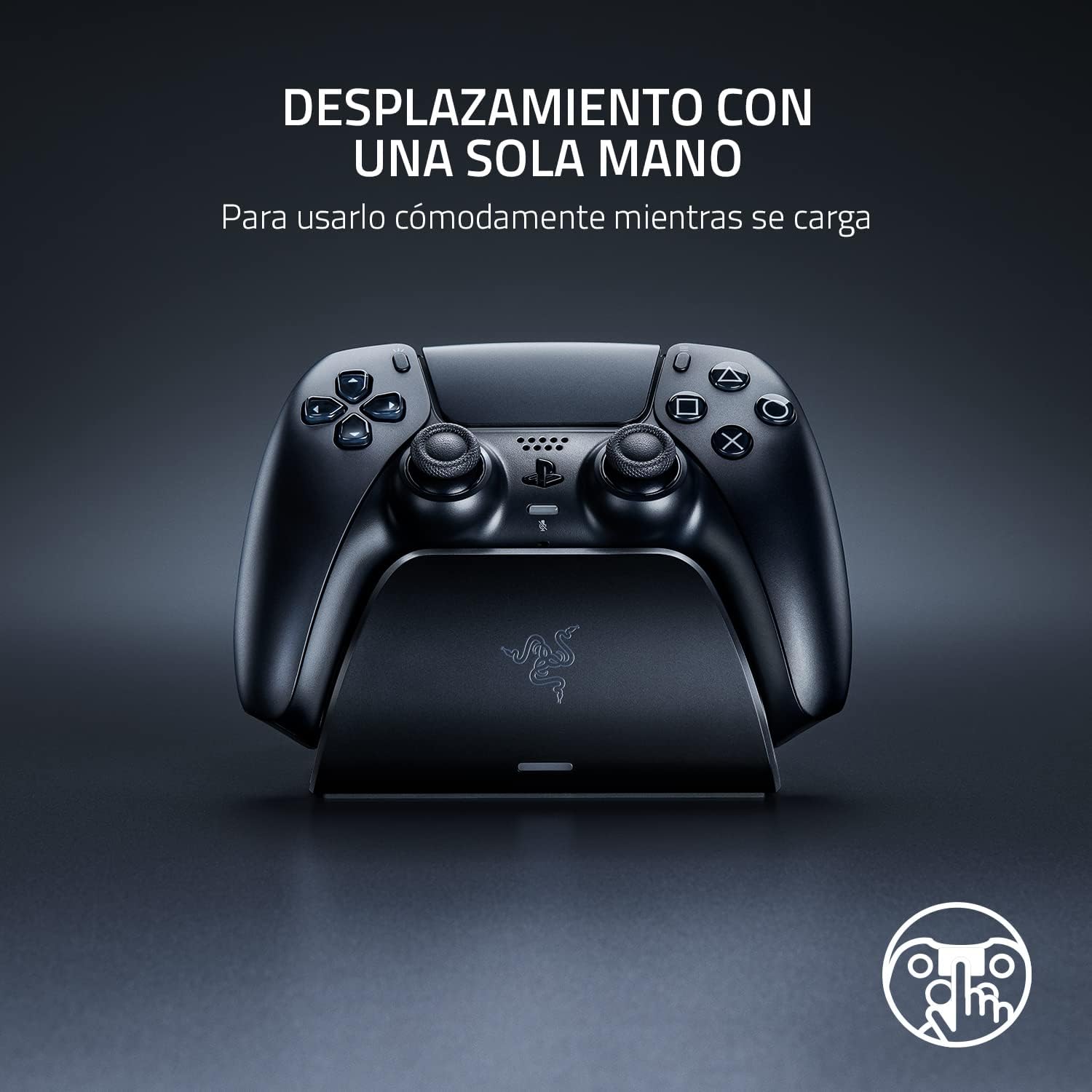 Base Cargador Razer Para Control Ps5 Rojo - Imagen 5