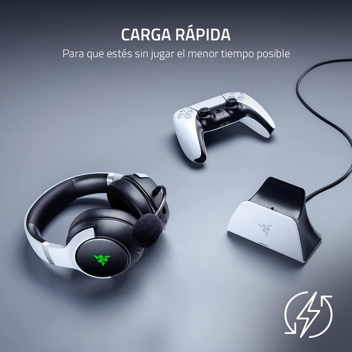 Base Cargador Razer Para Control Ps5 Rojo - Imagen 3