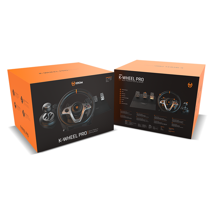 Kit Volante Con Pedales Krom K-Wheel Pro Pc Ps4 Xbox One Switch - Imagen 7
