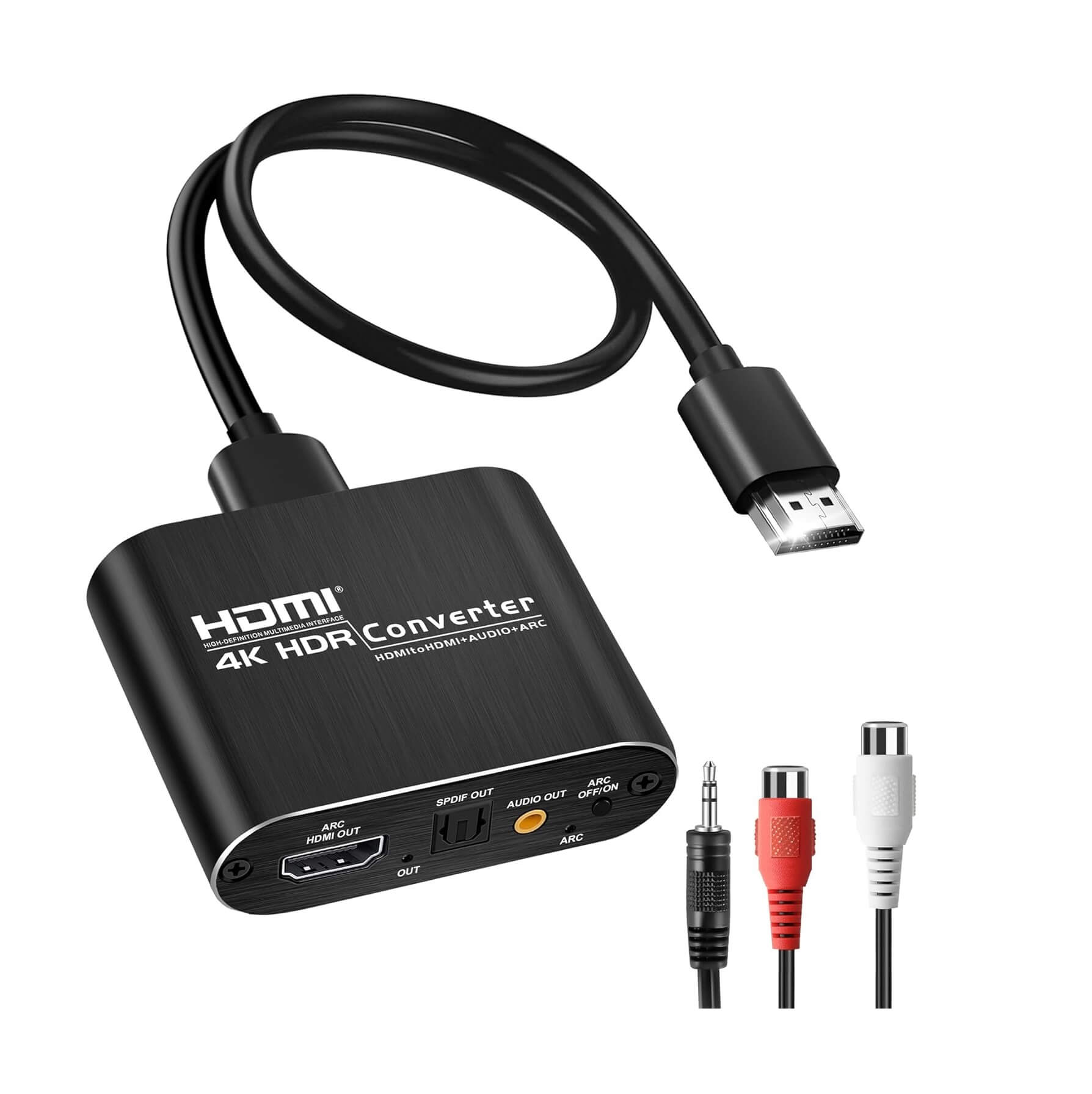 Extractor De Audio HDMI ARC 4K@60Hz Optico Toslink SPDIF + 3.5mm AUX
