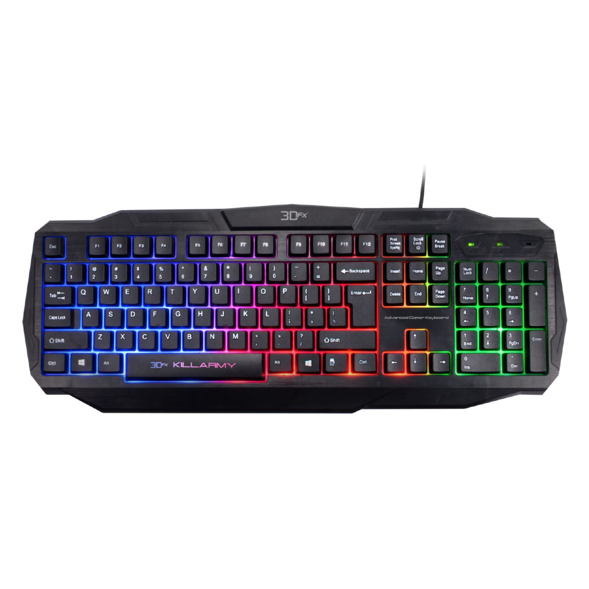 Teclado Gamer 3DFX Membrana Killarmy Español 9072 Negro - Imagen 3