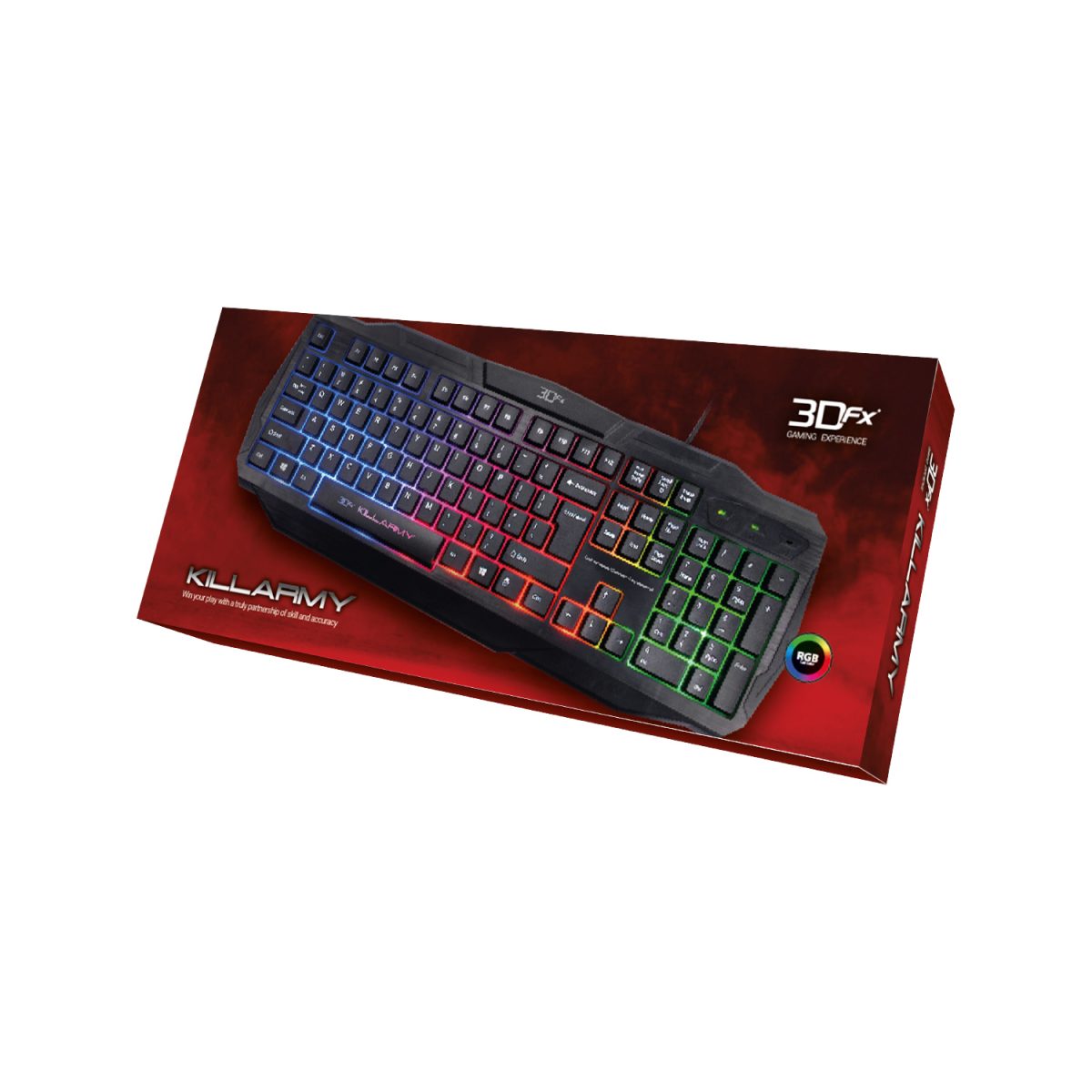 Teclado Gamer 3DFX Membrana Killarmy Español 9072 Negro - Imagen 4