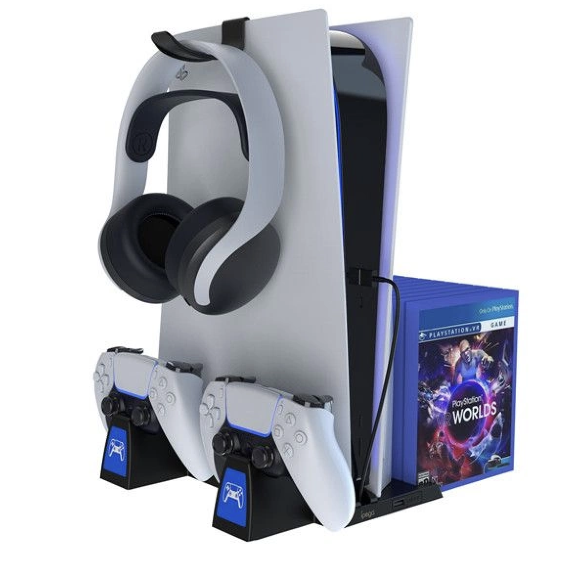 Soporte Estacion Multifuncional Cargador Ps5 Ipega PG-P5009 Blanco - Imagen 5