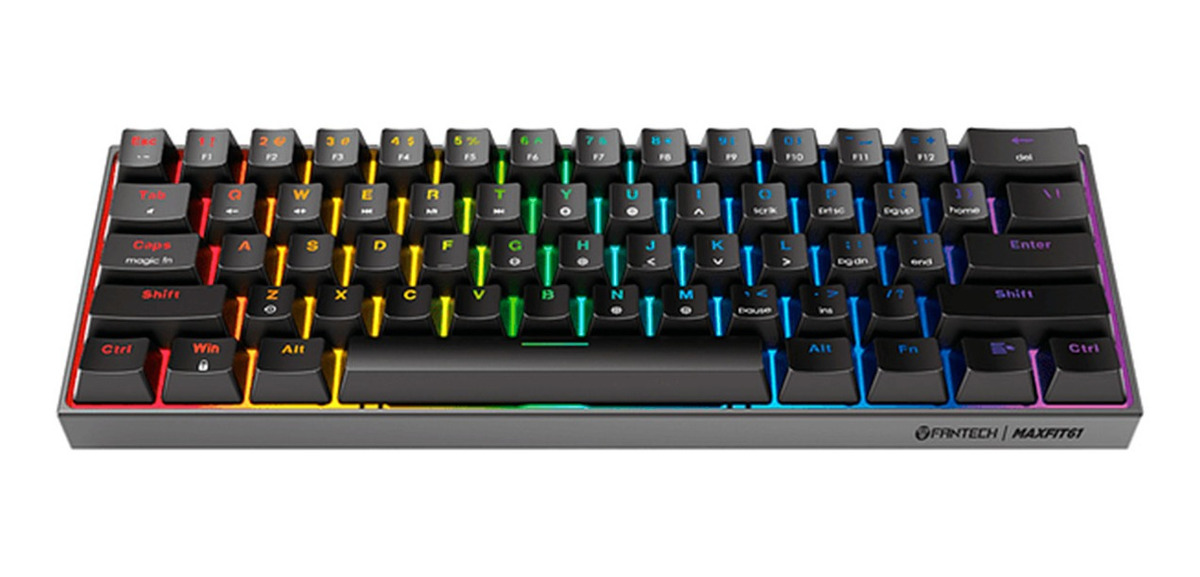 Teclado Gamer Mecanico Fantech Maxfit Mk857 60% Rgb Red Negro - Imagen 4