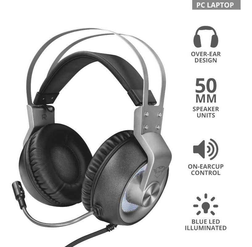 Audífono Gamer Trust Gxt 435 Sonido 7.1 Usb Pc Negro - Imagen 3