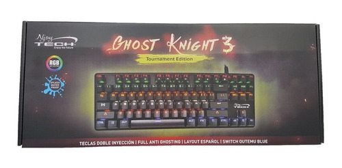 Teclado Gamer Mecanico Ghost Knight 3 Njoytech Switch Blue Rgb - Imagen 6