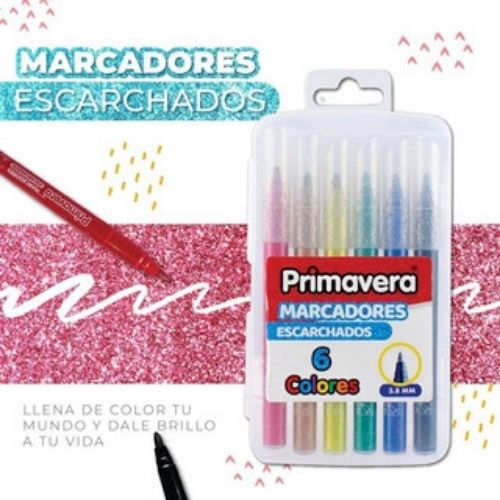 Marcador Escarchado X 6 Primavera Punta 3.8 mm - Imagen 3