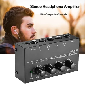 Microamp HA400 MS Amplificador de Audifonos 4 Canales