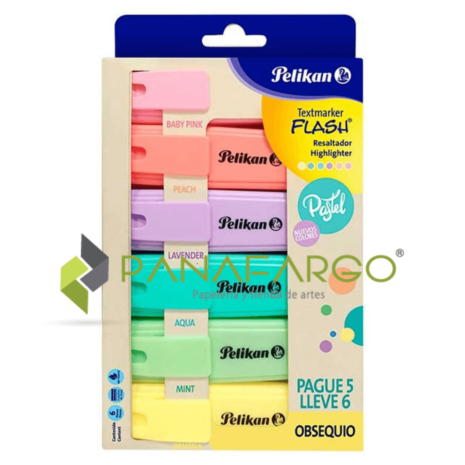 Resaltador Pastel Pelikan X 6 Tonos