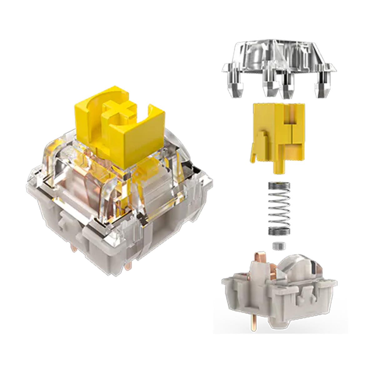 Kit De 36 Switch Razer Yellow Clicky 3era Generacion 3 Pines - Imagen 2