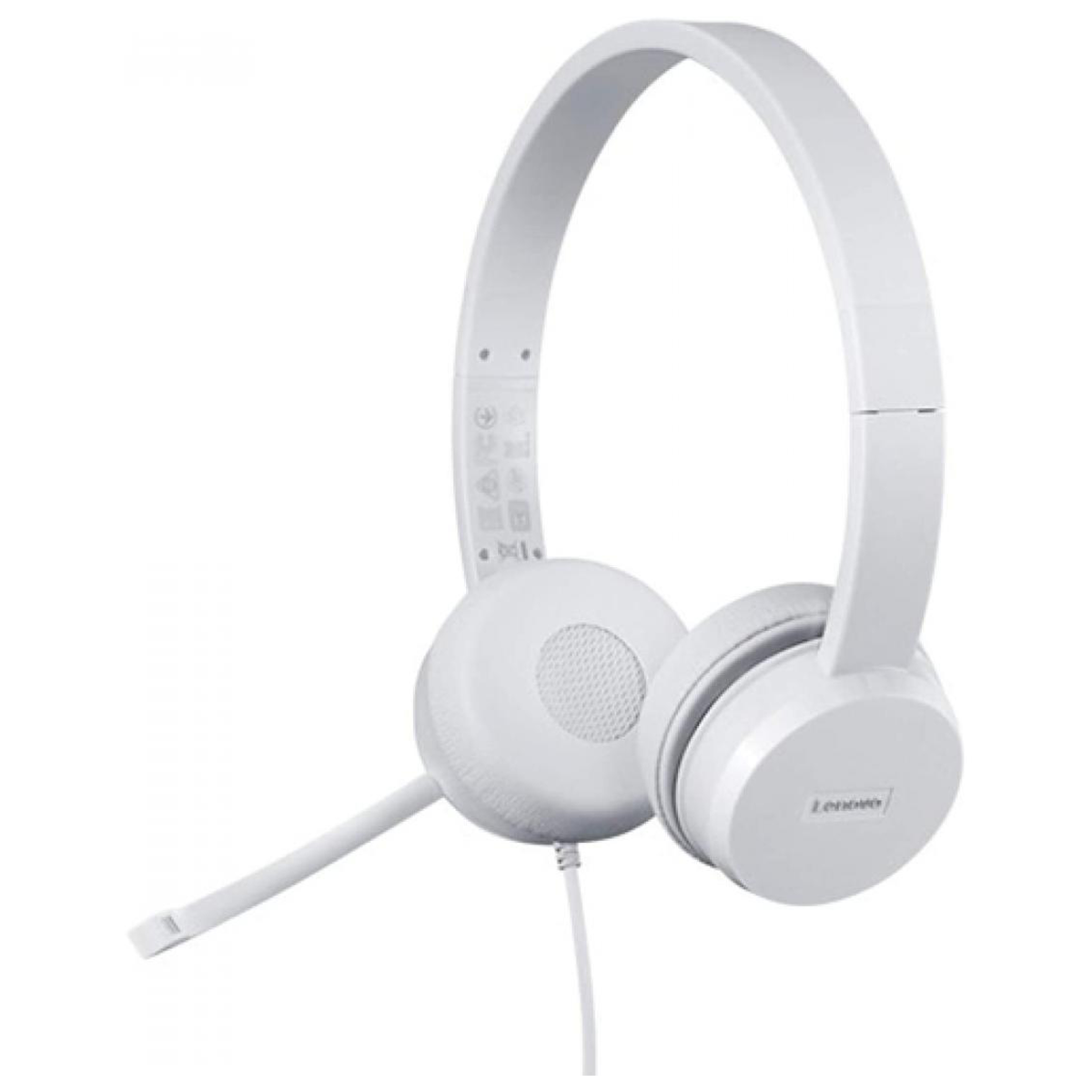 Audifono Alambrico Lenovo H110 3.5mm Blanco - Imagen 2