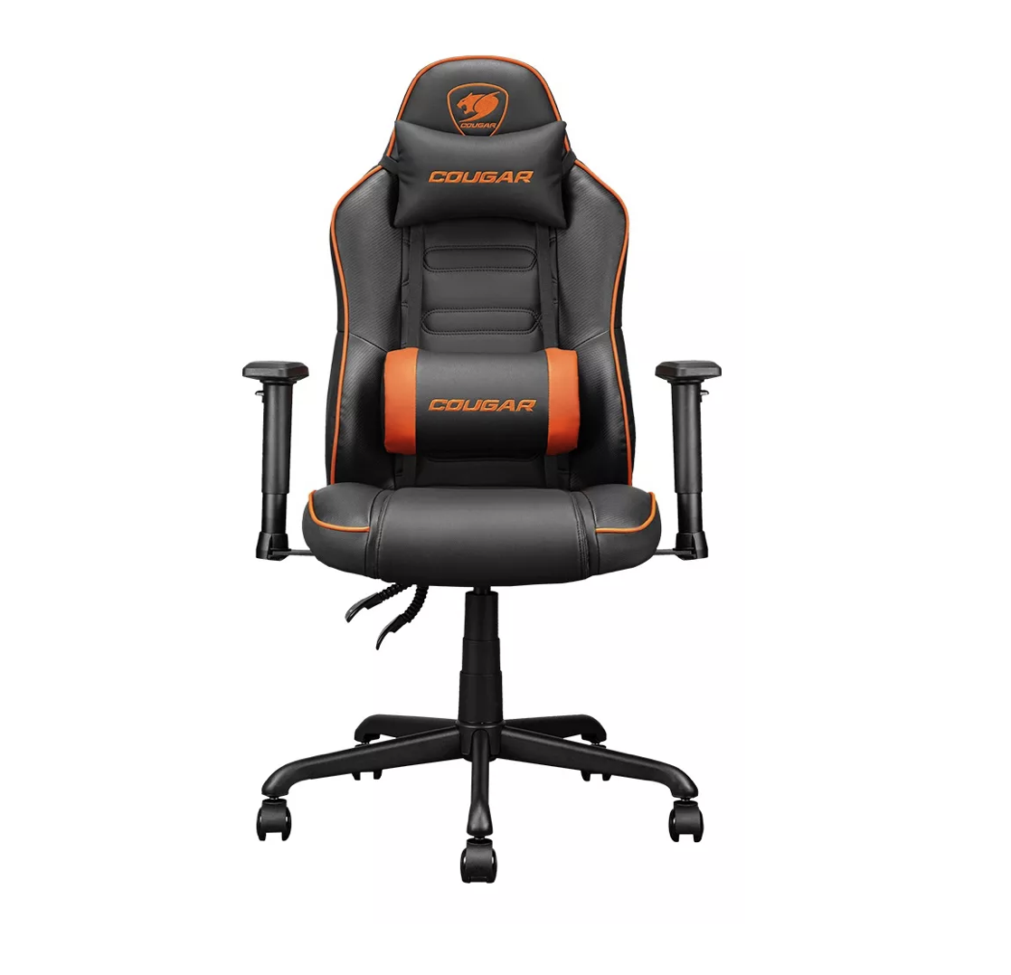 Silla Gamer Cougar Fusion S Cuero Sintetico Negro Naranjo - Imagen 3