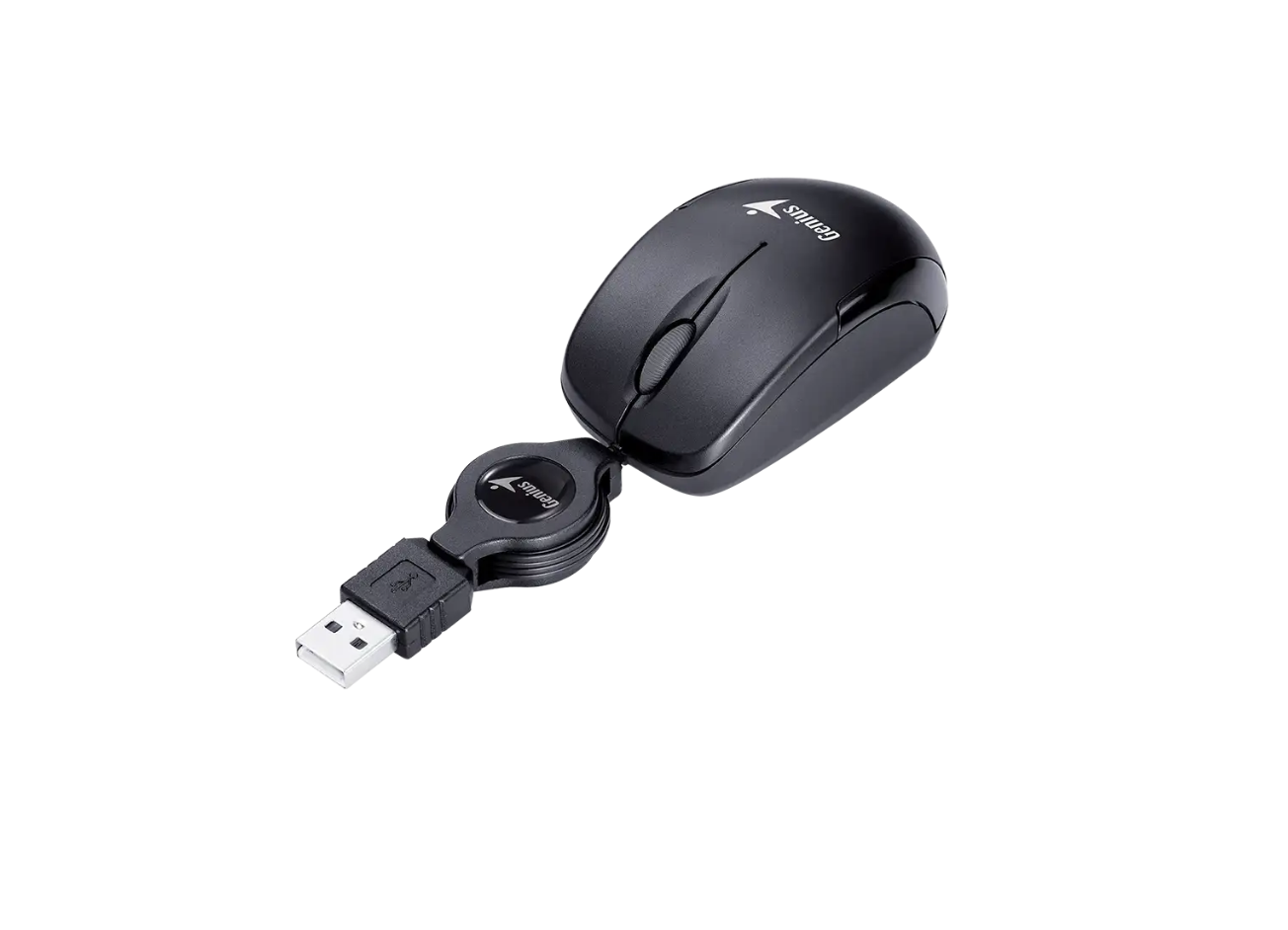 Mouse Con Cable Usb Genius Retractil Micro Traveler V2 Negro - Imagen 3