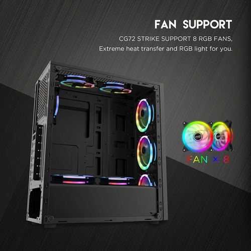 Gabinete Gamer Fantech Strike Cg72 Rgb - Imagen 4