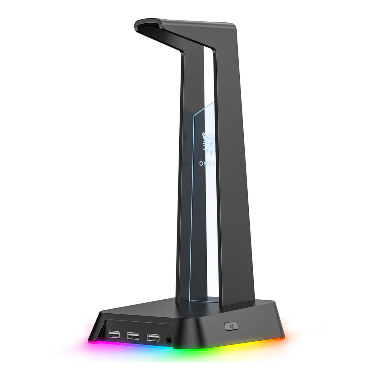 Soporte Stand Audifonos Gamer Onikuma St2 Rgb Usb Negro - Imagen 2