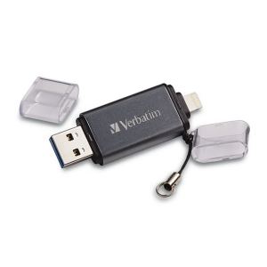Pendrive Dual Verbatim 16 GB Usb a Lightning Gris
