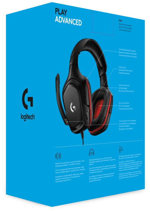 Audífonos Gamer Logitech G332 Xbox Ps4 Switch - Imagen 3