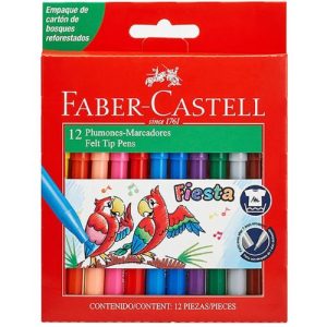 Plumones Fiesta Faber Castell Paquete X 12