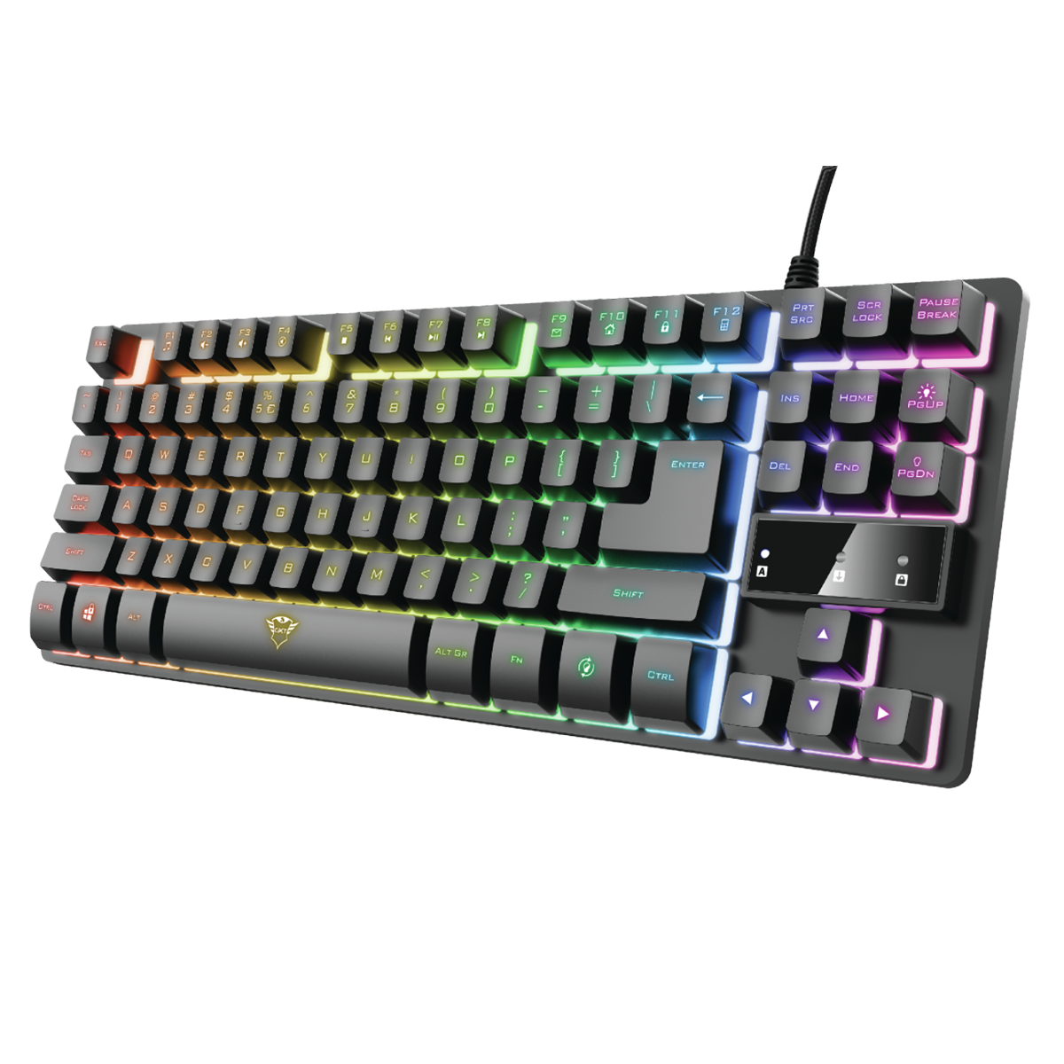 Teclado Gamer Metálico Trust Gxt 833 Thado Español Tkl Negro - Imagen 2