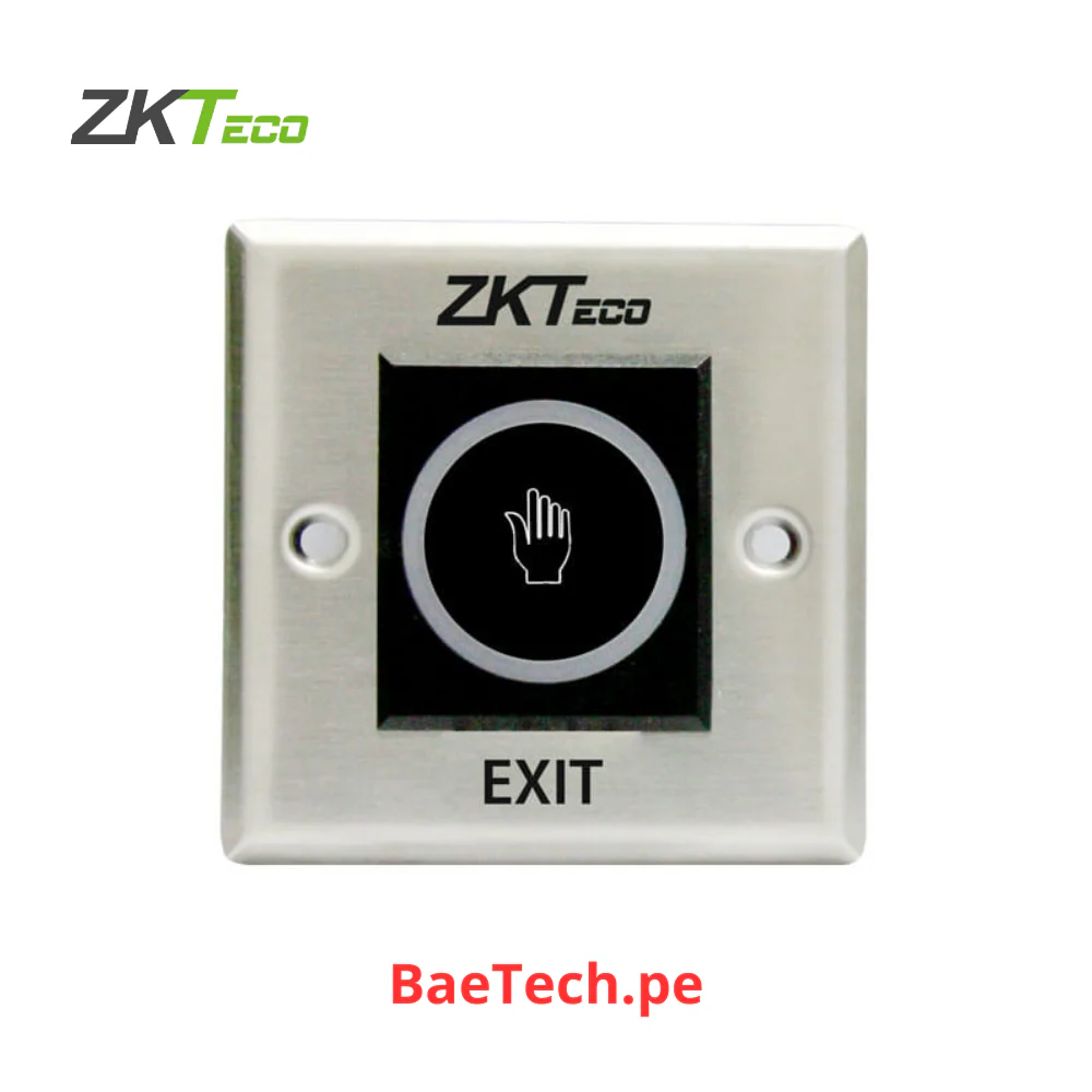 ZKTECO TLEB101 ECO BOTON DE SALIDA SIN TOQUE CUADRADO METALICO - Imagen 2