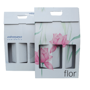 W. ESTUCHE 3 BOTELLAS ENTREMARES Y FLOR