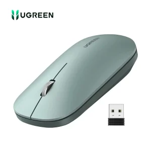 MOUSE UGREEN 90374 - MU001 INALÁMBRICO SILENCIOSO 2.4GHZ 4000 DPI VERDE