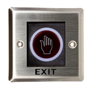 ZKTECO TLEB101 ECO BOTON DE SALIDA SIN TOQUE CUADRADO METALICO - Imagen 4