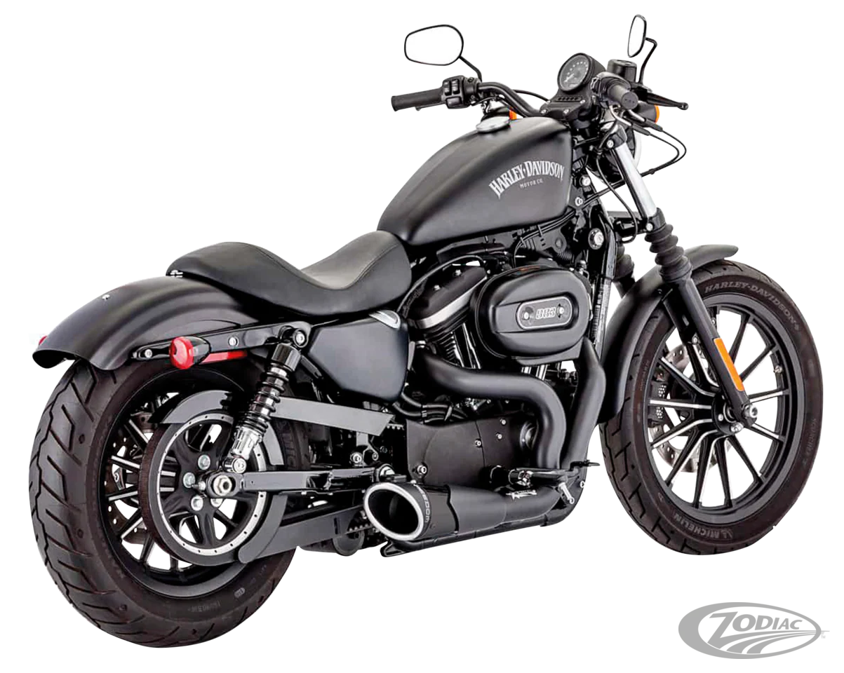 XL04-up COMBAT 2-1 SHORTY BK/BK (4.5") For Harley-Davidson - Imagen 2