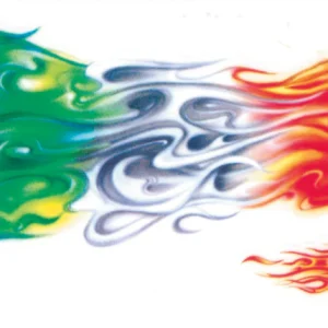 Irish Flame Skull Right 2.76X8.295 decal For Harley-Davidson
